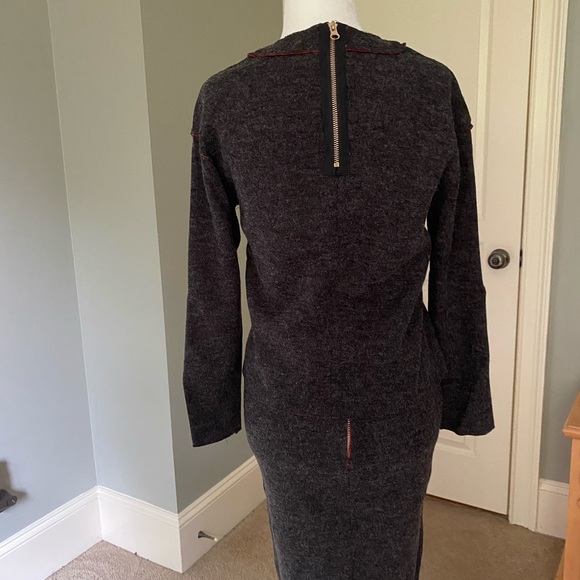 Gray 2-Piece Wool Skirt Set - Picture 2 of 5